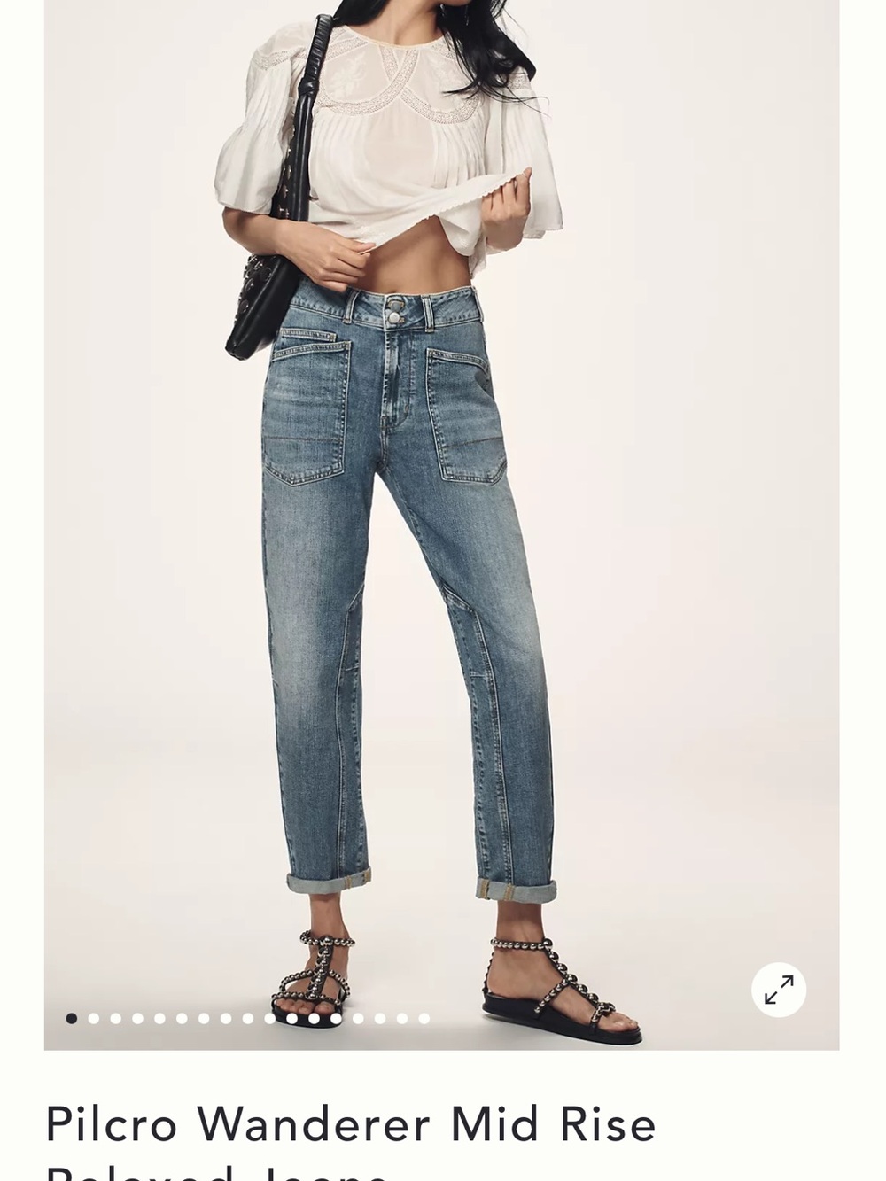 Pilcro Wanderer Mid Rise Relaxed Jeans in Lonnie eash